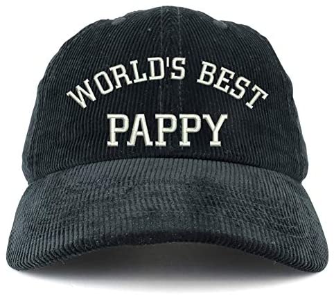 Trendy Apparel Shop World's Best Pappy Cotton Corduroy Unstructured Baseball Cap
