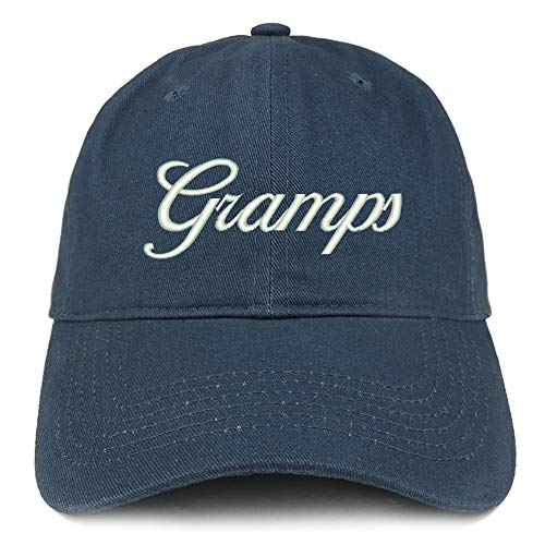 Trendy Apparel Shop Gramps Embroidered Soft Crown 100% Brushed Cotton Cap