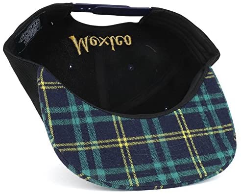 Trendy Apparel Shop Hecho En Mexico Eagle 3D Embroidered Check Plaid Snapback Cap