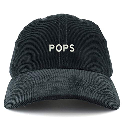 Trendy Apparel Shop Pops Embroidered Cotton Corduroy Unstructured Baseball Cap