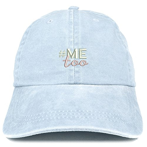 Trendy Apparel Shop Hashtag #Me Too Movement Embroidered Washed Cap