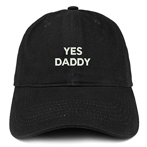 Trendy Apparel Shop Yes Daddy 2 Line Embroidered Low Profile Brushed Cotton Cap