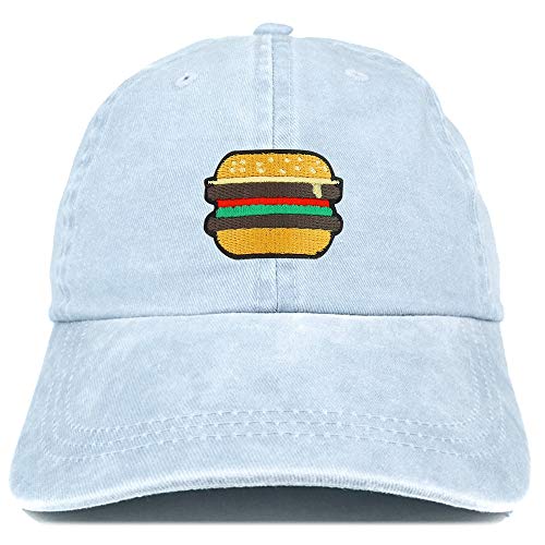Trendy Apparel Shop Burger Patch Pigment Dyed Washed Baseball Cap