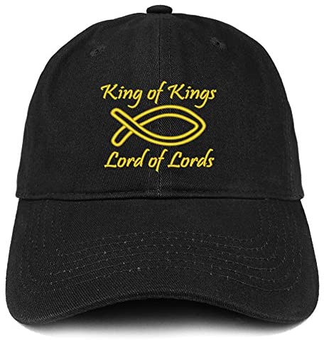 Trendy Apparel Shop King of King Embroidered Low Profile Brushed Cotton Cap