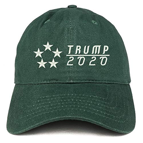 Trendy Apparel Shop Trump 2020 Embroidered Soft Crown 100% Brushed Cotton Cap