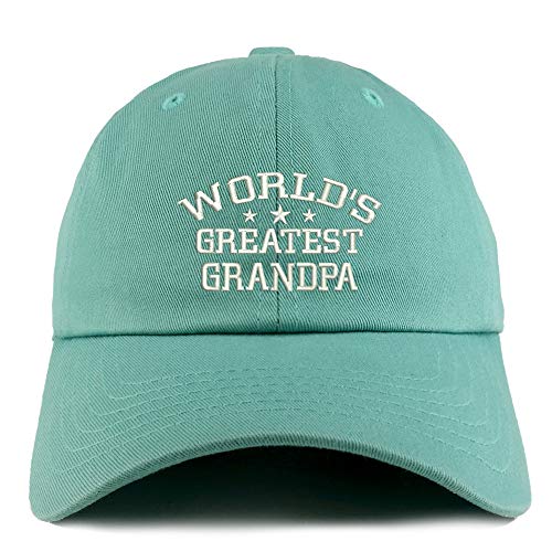 Trendy Apparel Shop World's Greatest Grandpa Solid Adjustable Unstructured Hat