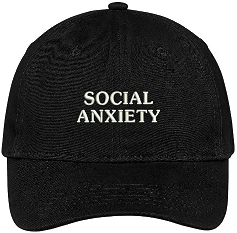 Trendy Apparel Shop Social Anxiety Embroidered Cap Premium Cotton Dad Hat