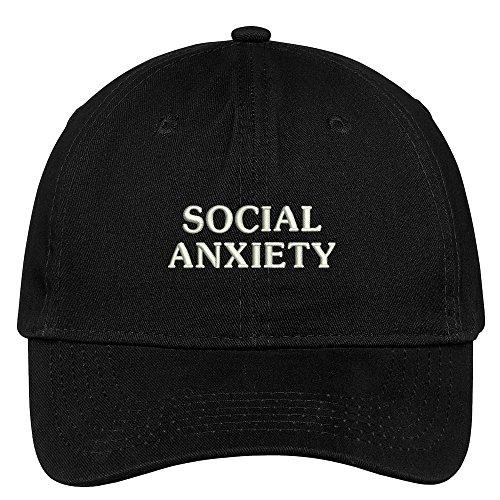 Trendy Apparel Shop Social Anxiety Embroidered Cap Premium Cotton Dad Hat