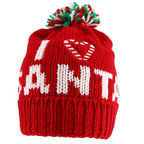 Trendy Apparel Shop Happy Holidays Christmas Theme Winter Xmas Pom Beanies