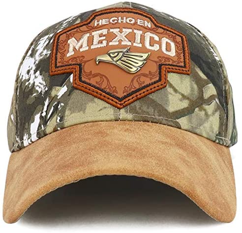 Trendy Apparel Shop Hecho en Mexico Metal Eagle Patch PU Leather Bill Cap