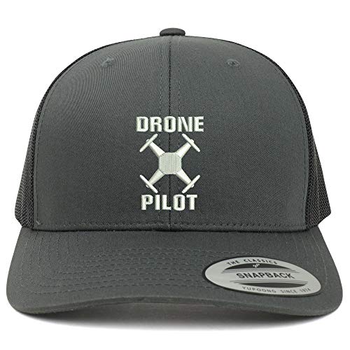 Trendy Apparel Shop Flexfit Drone Operator Pilot Embroidered Retro fit Trucker Mesh Cap
