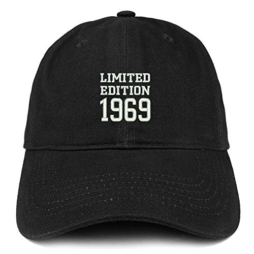 Trendy Apparel Shop Limited Edition 1969 Embroidered Birthday Gift Brushed Cotton Cap