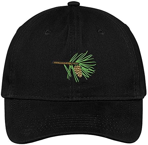 Trendy Apparel Shop Pinecone Embroidered Low Profile Soft Cotton Brushed Baseball Cap