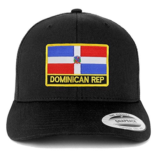 Trendy Apparel Shop Dominican Republic Flag Patch Retro Trucker Mesh Cap