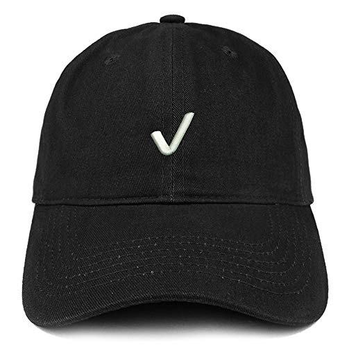 Trendy Apparel Shop Check Mark Embroidered Soft Crown Brushed Cotton Cap