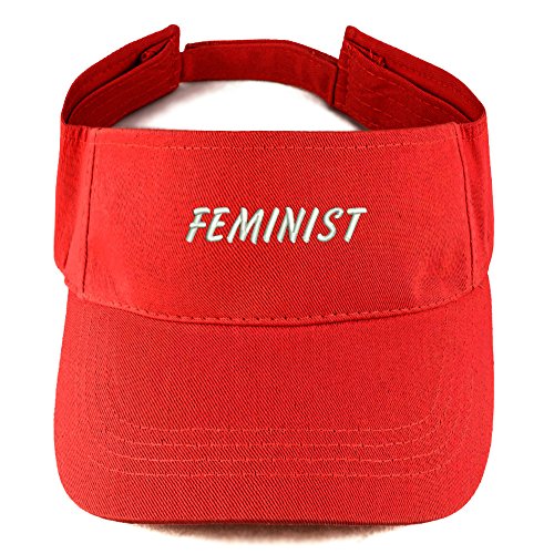 Trendy Apparel Shop Feminist Embroidered 100% Cotton Adjustable Visor