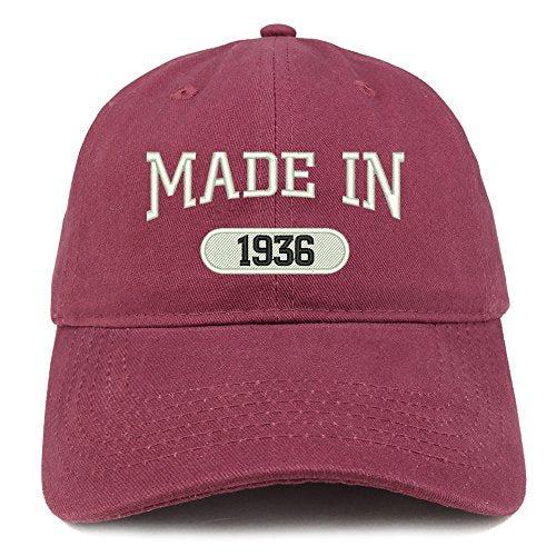 Trendy Apparel Shop Made in 1936 Embroidered 85th Birthday Brushed Cotton Cap