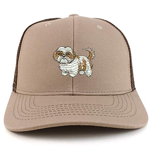 Trendy Apparel Shop Shih Tzu Two Two Tone Mesh Back Trucker Baseball Cap