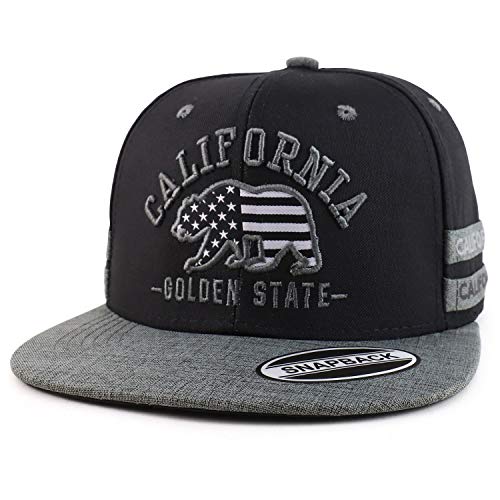Trendy Apparel Shop California Golden State Bear 3D Embroidered Flatbill Cap