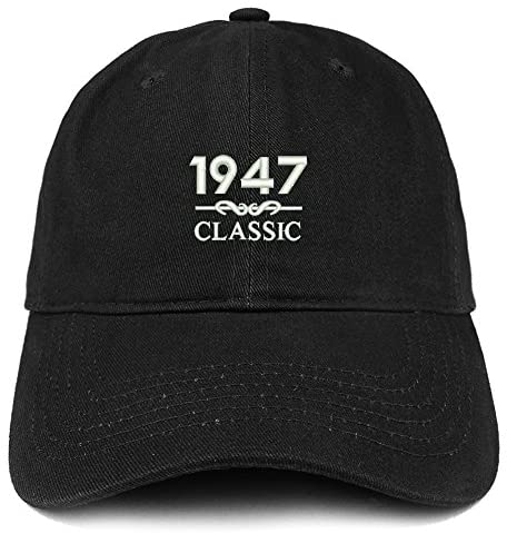 Trendy Apparel Shop Classic 1947 Embroidered Retro Soft Cotton Baseball Cap