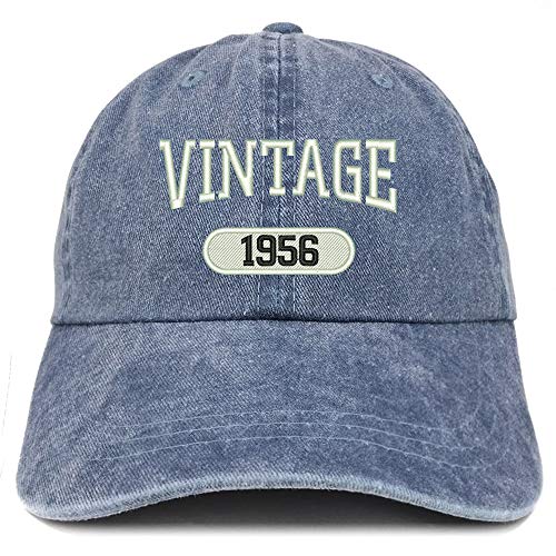 Trendy Apparel Shop 65th Birthday Vintage 1956 Washed Cotton Adjustable Cap