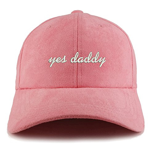 Trendy Apparel Shop Yes Daddy Embroidered Faux Suede Leather Adjustable Cap