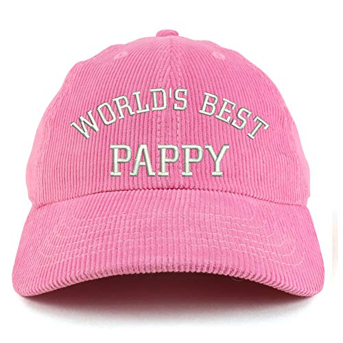 Trendy Apparel Shop World's Best Pappy Cotton Corduroy Unstructured Baseball Cap