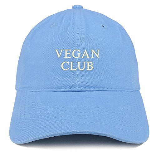 Trendy Apparel Shop Vegan Club Embroidered Low Profile Brushed Cotton Cap