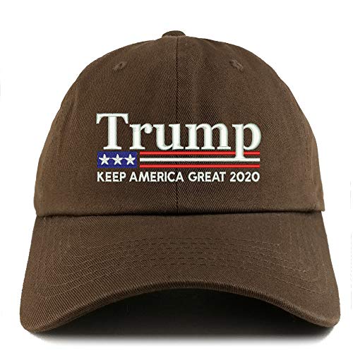 Trendy Apparel Shop Trump Keep America Great 2020 Flag Solid Unstructured Hat