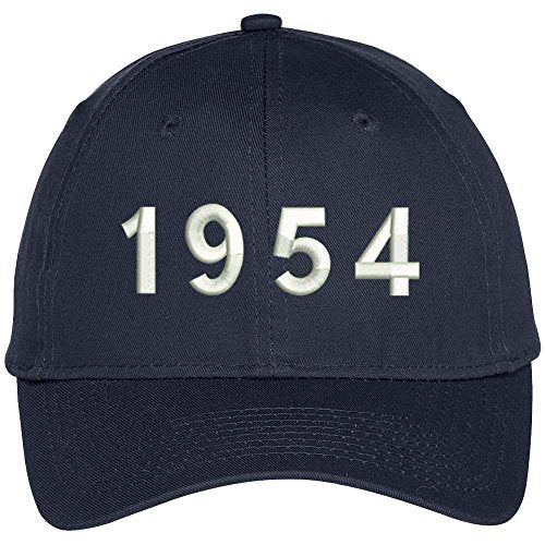 Trendy Apparel Shop 1954 Birth Year Embroidered Baseball Cap