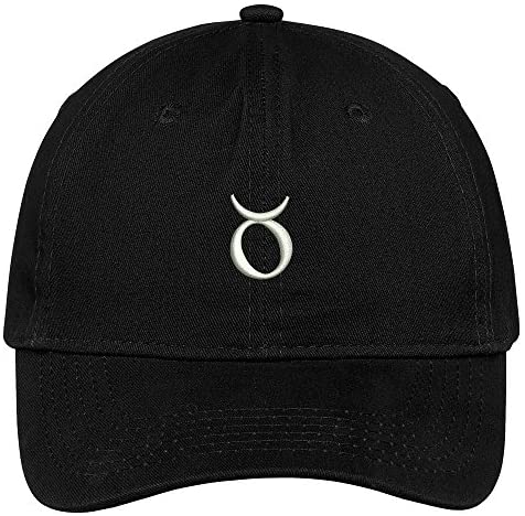 Trendy Apparel Shop Taurus Zodiac Signs Embroidered Soft Crown 100% Brushed Cotton Cap