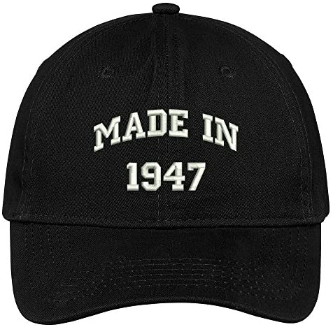 Trendy Apparel Shop Made in 1947-72nd Birthday Embroidered Brushed Cotton Baseball Cap