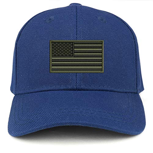 Trendy Apparel Shop USA Olive Flag Embroidered Youth Size Kids Structured Baseball Cap