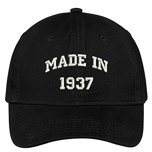 Trendy Apparel Shop Made in 1937-82nd Birthday Embroidered Brushed Cotton Baseball Cap