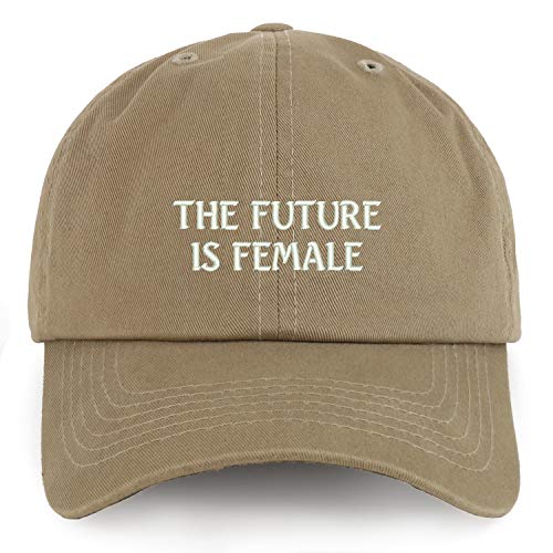 Trendy Apparel Shop XXL The Future is Female Embroidered Unstructured Cotton Cap