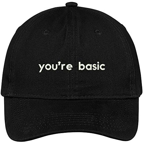 Trendy Apparel Shop You're Basic Embroidered Soft Cotton Adjustable Cap Dad Hat