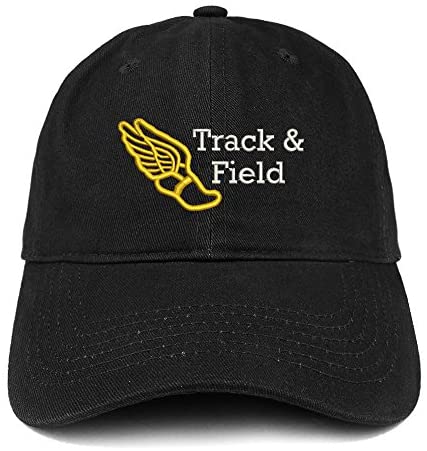 Trendy Apparel Shop Track and Field Quality Embroidered Low Profile Brushed Cotton Dad Hat Cap