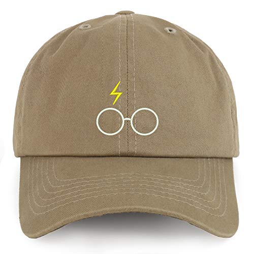 Trendy Apparel Shop XXL Harry Glasses Embroidered Unstructured Cotton Cap