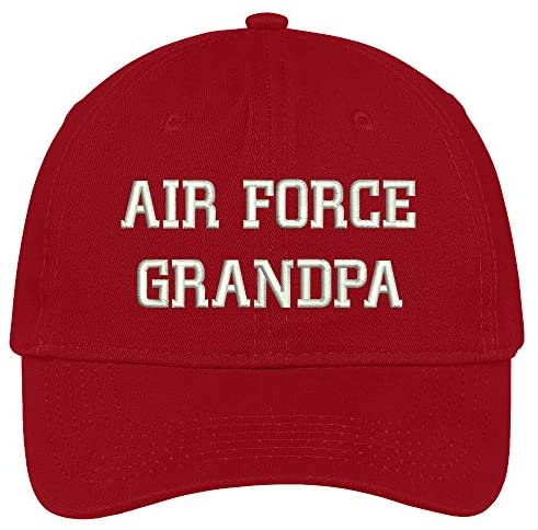 Trendy Apparel Shop Air Force Grandpa Embroidered Soft Crown 100% Brushed Cotton Cap