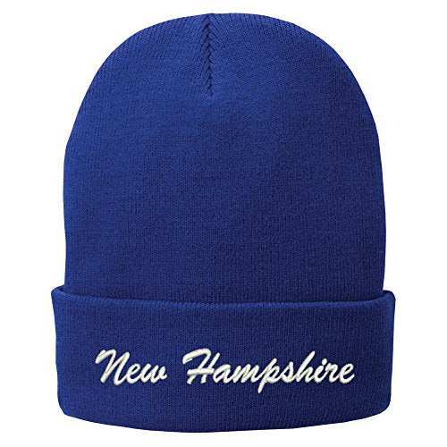 Trendy Apparel Shop New Hampshire Embroidered Winter Folded Long Beanie