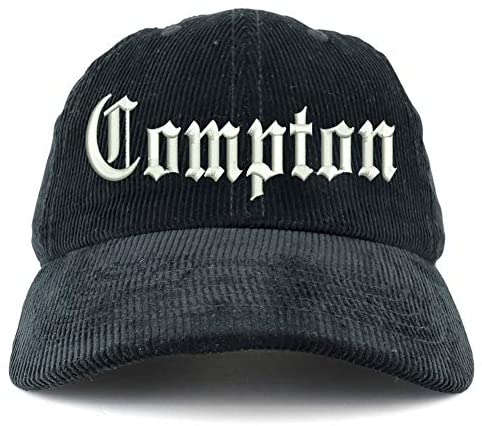 Trendy Apparel Shop Compton City Old English Corduroy Unstructured Baseball Cap