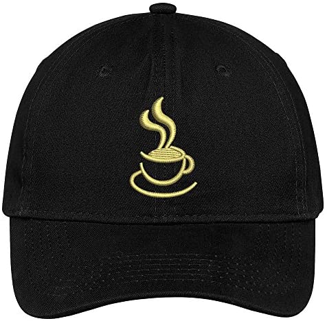 Trendy Apparel Shop Coffee Cup Embroidered Low Profile Deluxe Cotton Cap Dad Hat