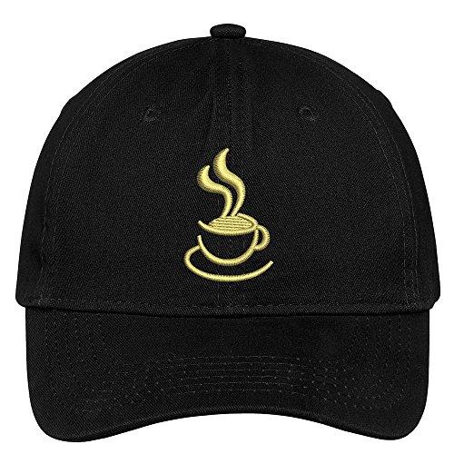 Trendy Apparel Shop Coffee Cup Embroidered Low Profile Deluxe Cotton Cap Dad Hat