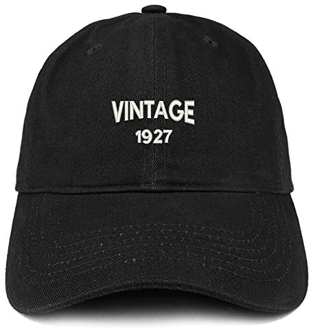 Trendy Apparel Shop Small Vintage 1927 Embroidered 94th Birthday Adjustable Cotton Cap