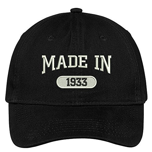 Trendy Apparel Shop 86th Birthday - Made in 1933 Embroidered Low Profile Cotton Baseball Cap