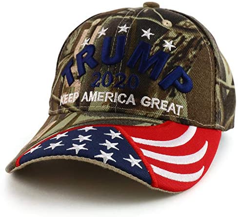 Trendy Apparel Shop Trump 2020 Keep America Great Flag Bill Baseball Cap