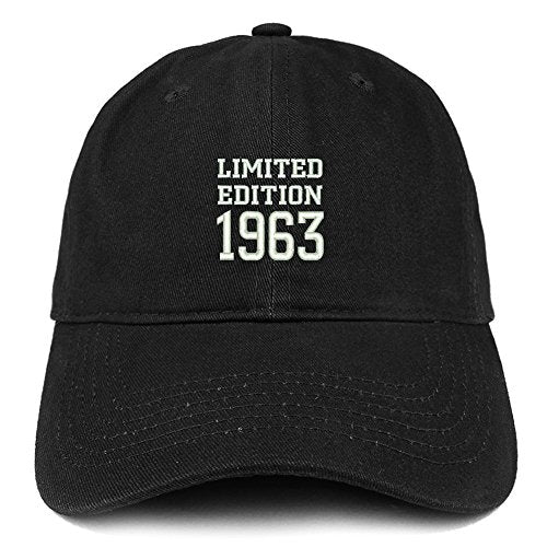 Trendy Apparel Shop Limited Edition 1963 Embroidered Birthday Gift Brushed Cotton Cap