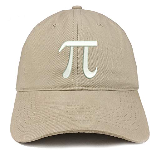 Trendy Apparel Shop Pi Day Symbol Embroidered Soft Crown 100% Brushed Cotton Cap