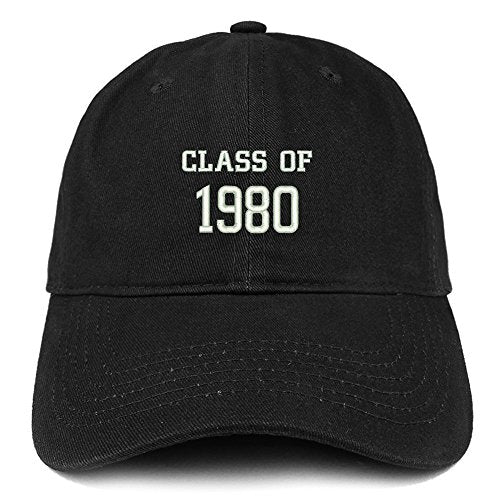 Trendy Apparel Shop Class of 1980 Embroidered Reunion Brushed Cotton Baseball Cap