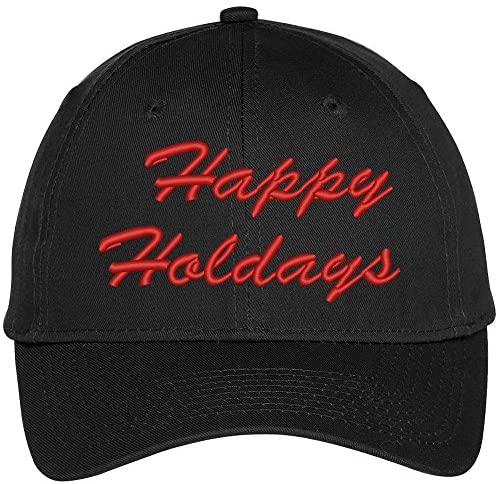 Trendy Apparel Shop Happy Holidays Embroidered Adjustable Baseball Cap